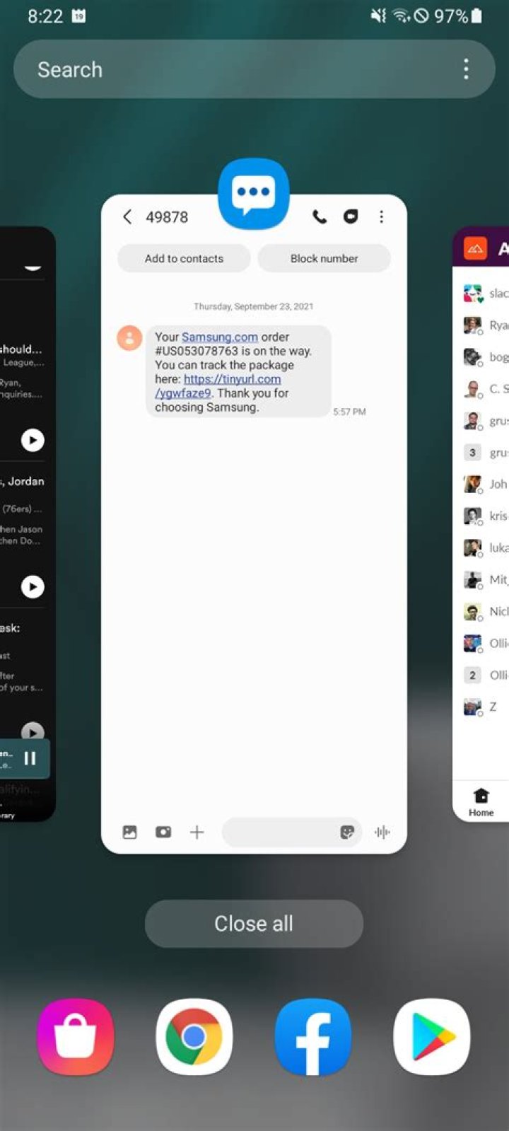 Galaxy A32 OneUI app exit