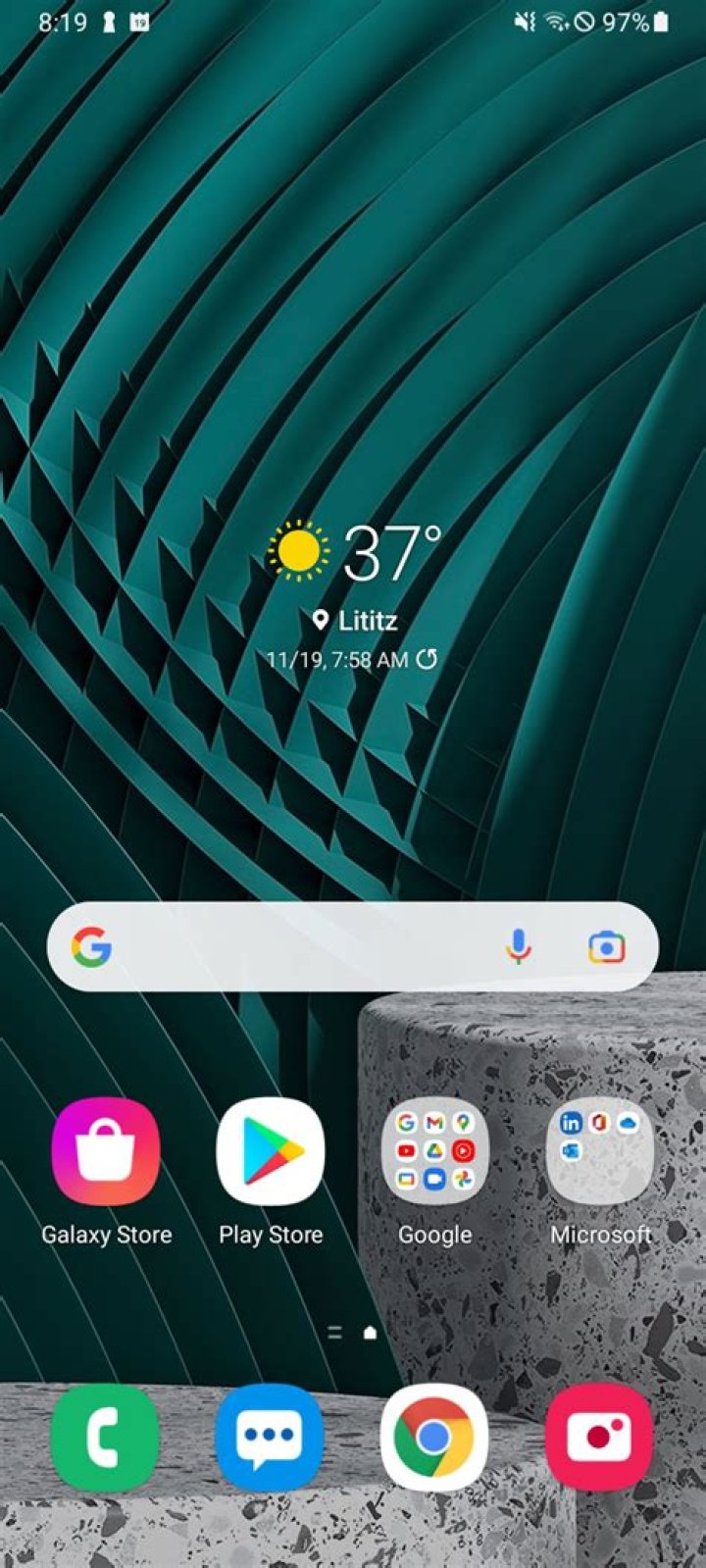 Galaxy A32 OneUI home screen