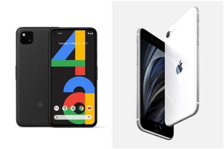 Google Pixel 4a vs iPhone SE 2020 backs 1 1 Google Pixel 4a vs iPhone SE 2020 backs 1 1