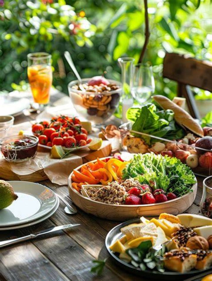 healthy foods on a table