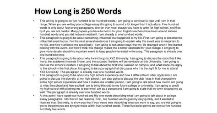 How Long Is 200 Words