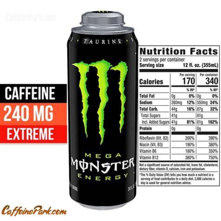 How Much Caffeine Does Monster Have
