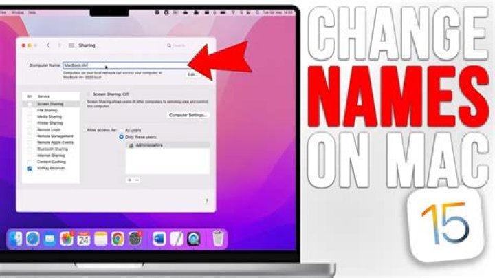 How To Change User Name On Macbook