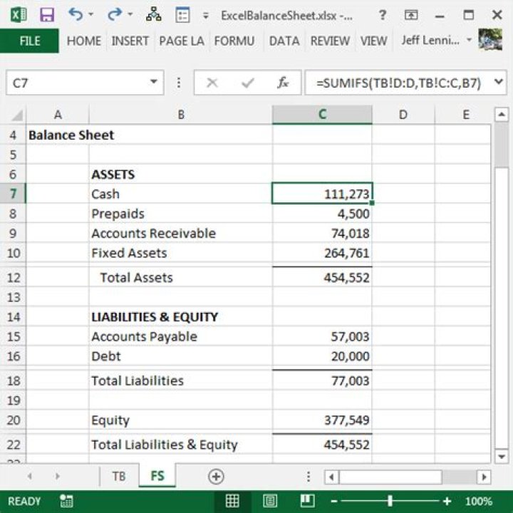 How To Create A Balance Sheet Using Excel