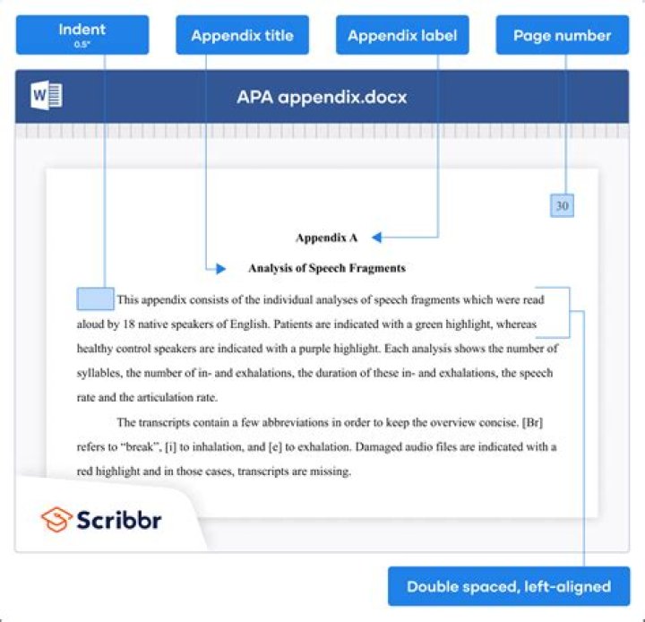 How To Create An Appendix In Apa