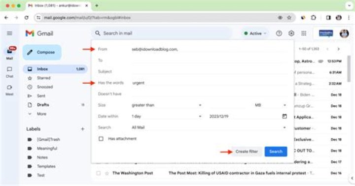 How To Create Filter In Gmail