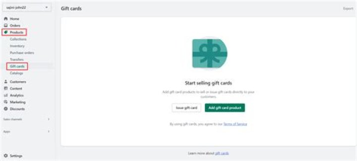 How To Create Gift Card In Shopify