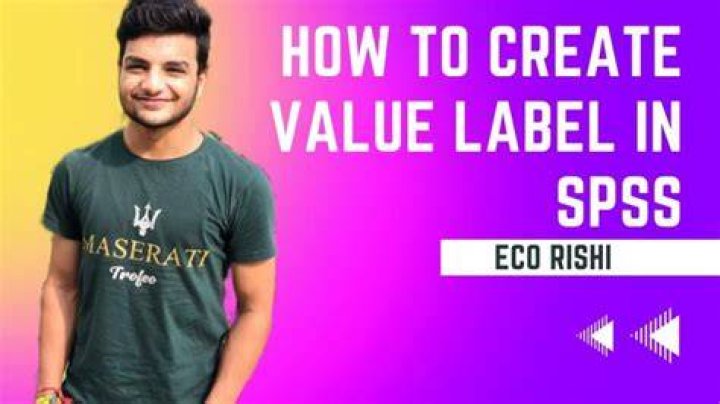 How To Create Value Labels In Spss