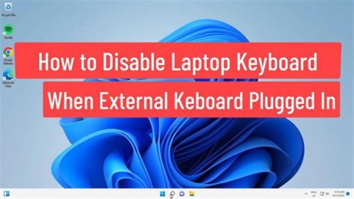 How to disable laptop keyboard when using external