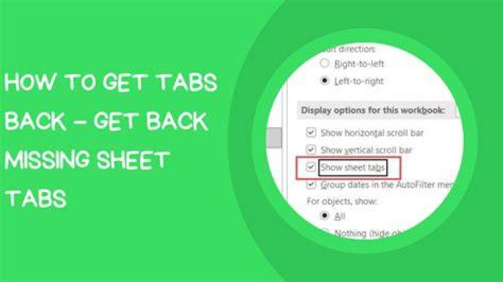 How To Get Tabs Back