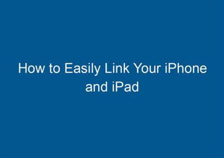 How To Link Iphone To Ipad