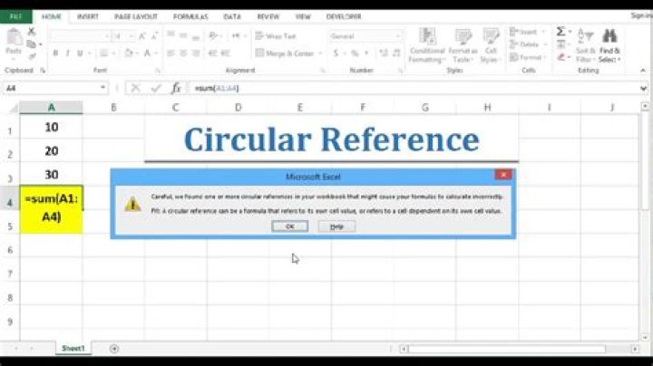 How To Remove Circular Reference In Excel