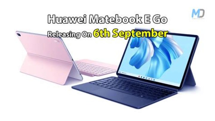 Huawei MateBook E docked Huawei MateBook E docked with keyboard
