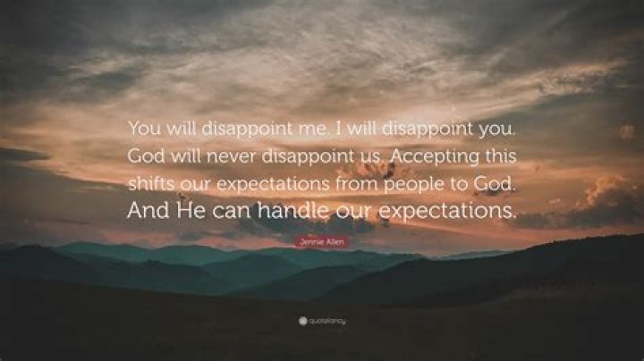 I will never disappoint you message I will never disappoint you message