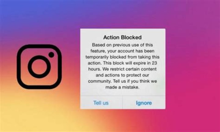 instagram action blocked creating account