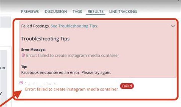 instagram action error