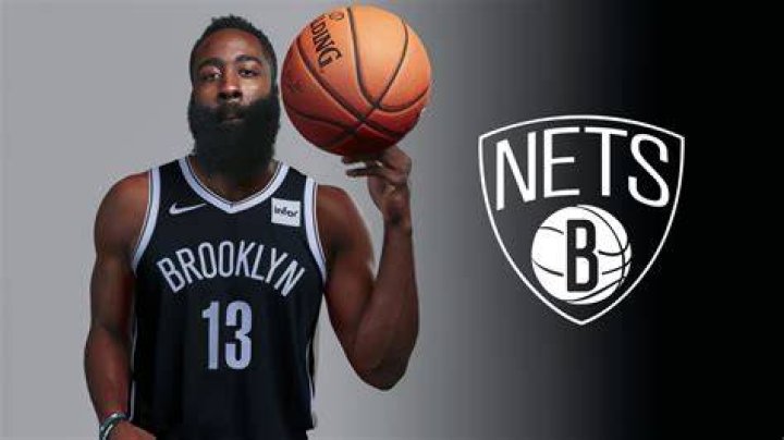 James Harden in Rockets, Nets, Sixers and Clippers jerseys.