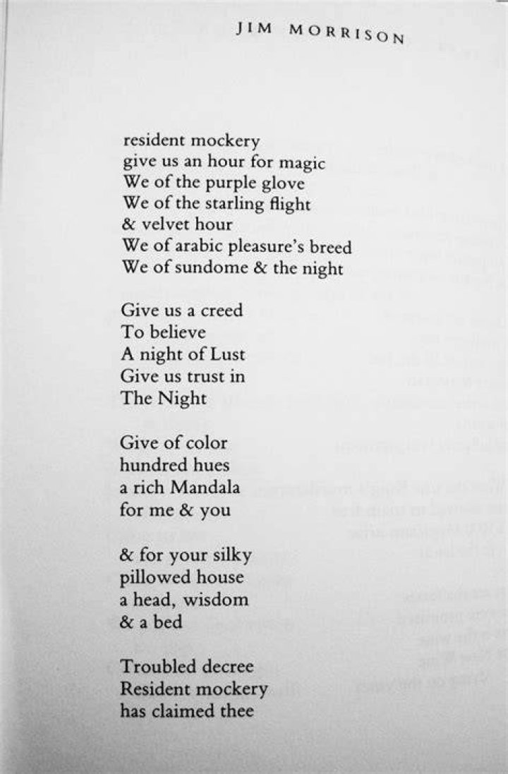Jim Morrison Poetry Jim Morrison Poetry
