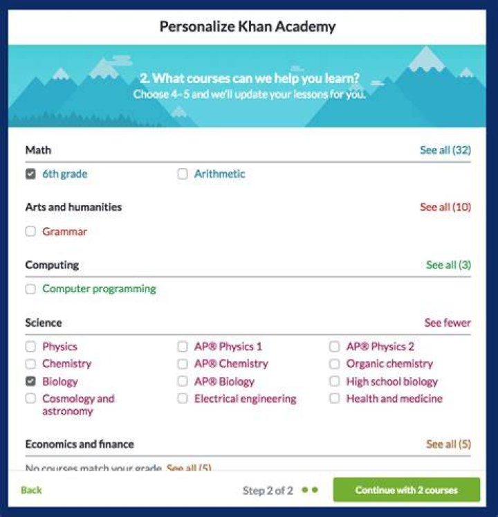 Khan Academy screenshot 2022 Khan Academy screenshot 2022