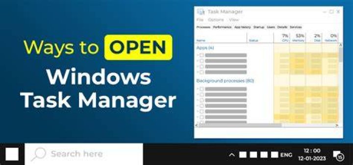 launch task Manager to fix dell xps 17 freezing