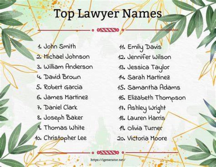 Lawyer Names | Nameberry