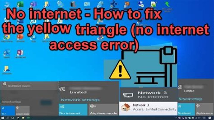 Limited internet access yellow triangle