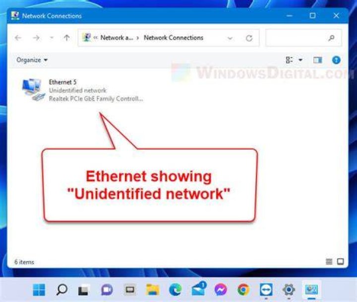 Limited internet connection unidentified network