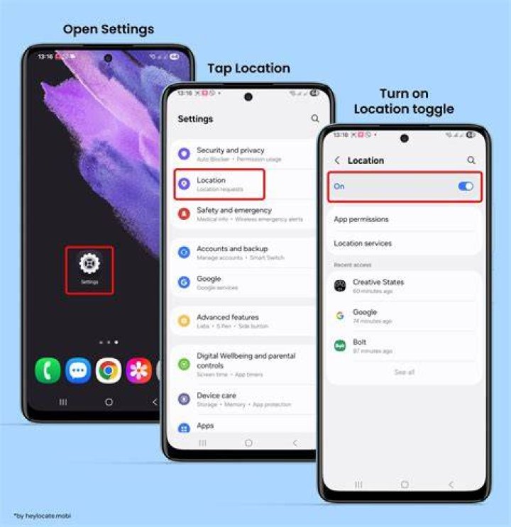 location settings