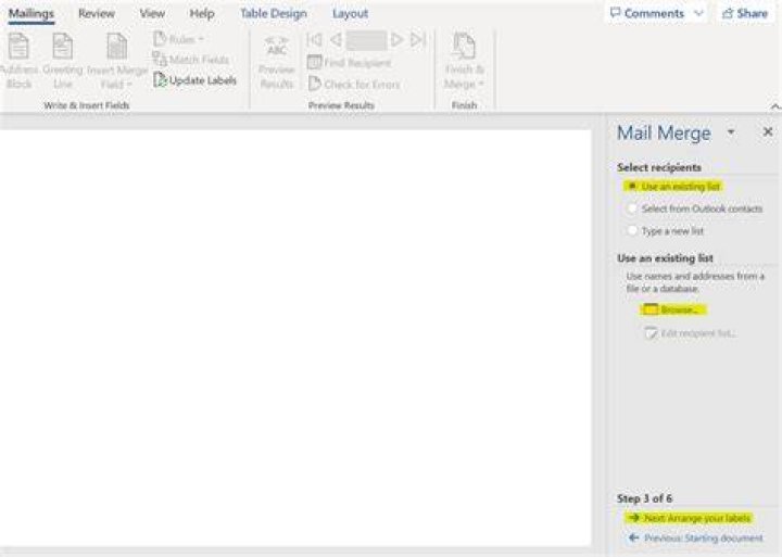 mail merge menu mail merge menu