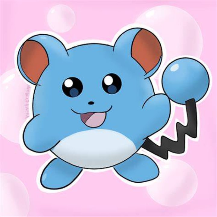 Marill spinning its tail to attack