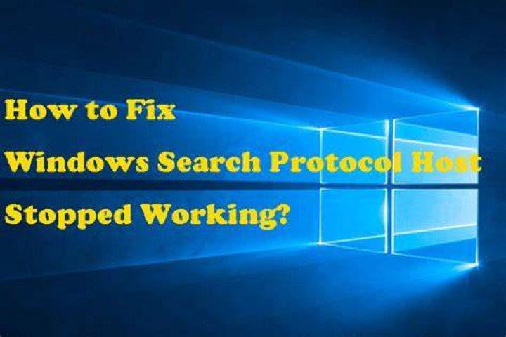 Microsoft Windows Search Protocol Host stopped working