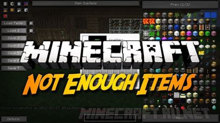 Minecraft not enough items mod