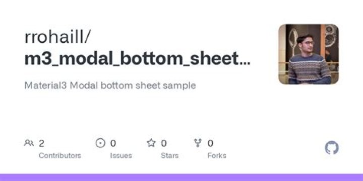 sample_modal Modal bottom sheet sample