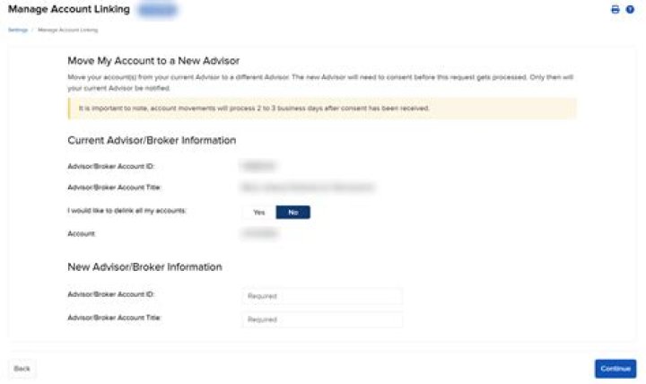move my account
