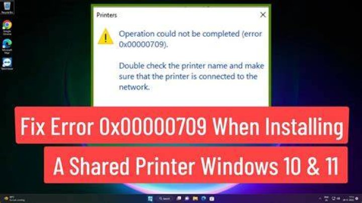 My printer cannot be set as default, 0x00000709 error