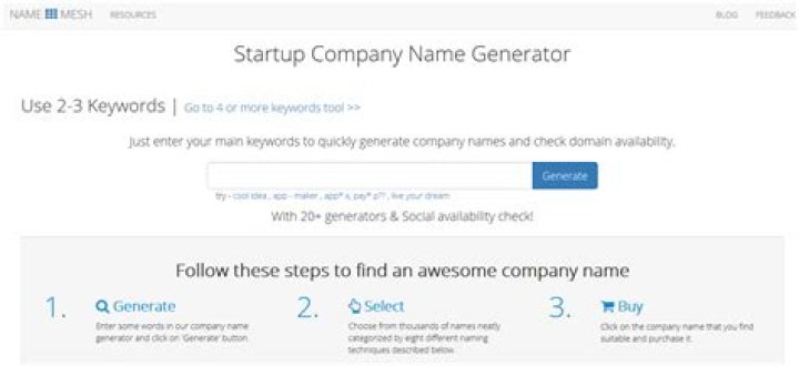 NameMesh software name generator