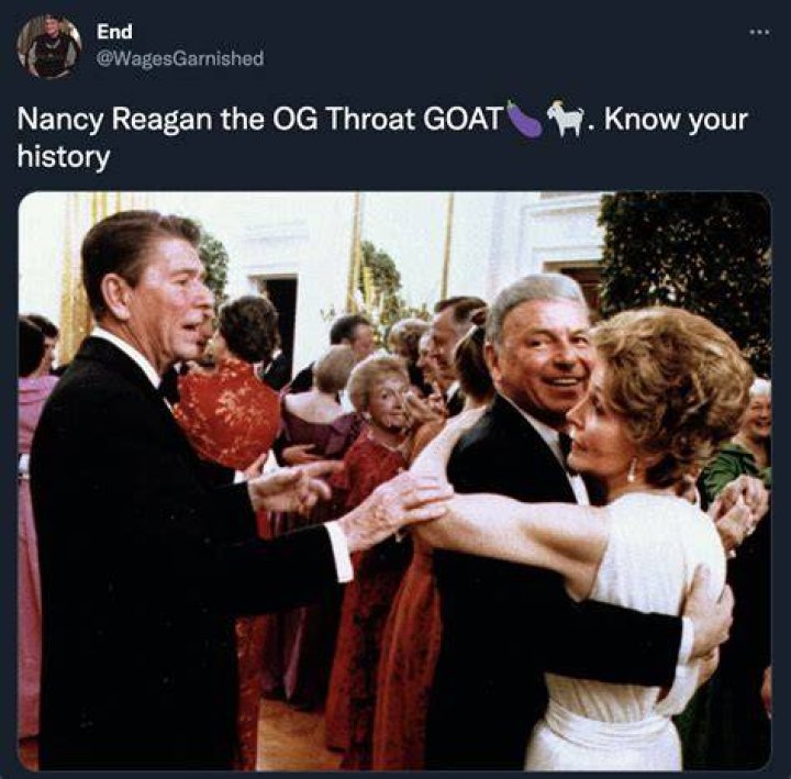 Nancy Reagan Throat Goat Know Your Meme