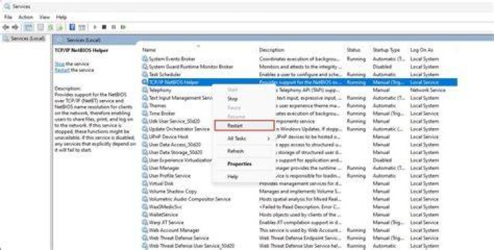 Network resource unavailable