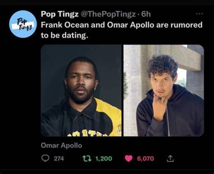 Omar Apollo and Frank Ocean reportedly Dating