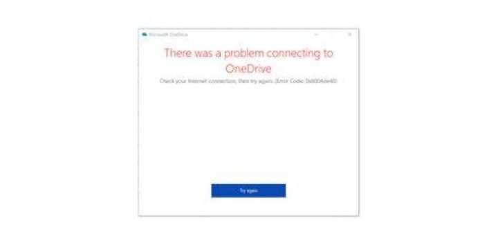 OneDrive error code 0x8004de40