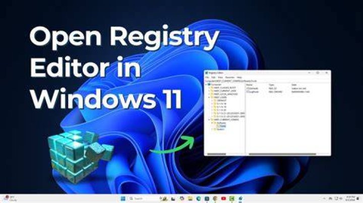 open Registry editor from start menu