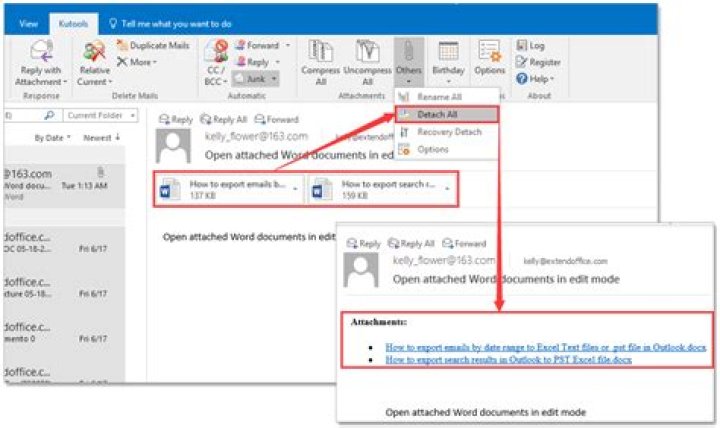 outlook attachment