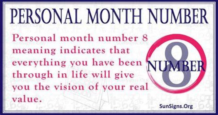Personal month number 8