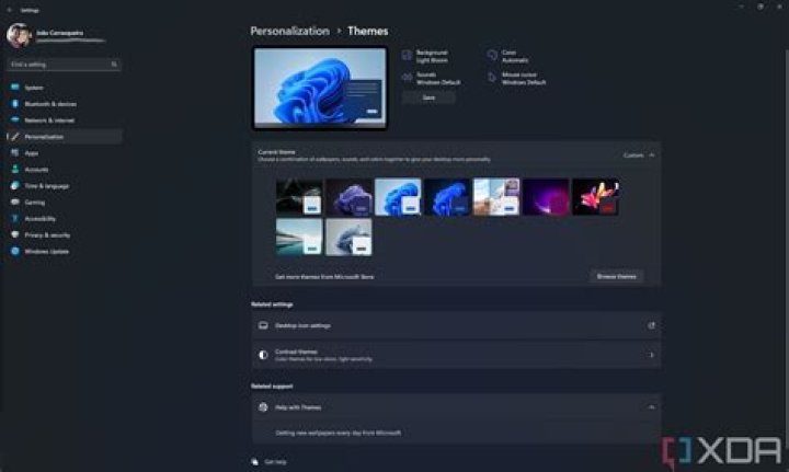 personalisation windows 11 dark theme