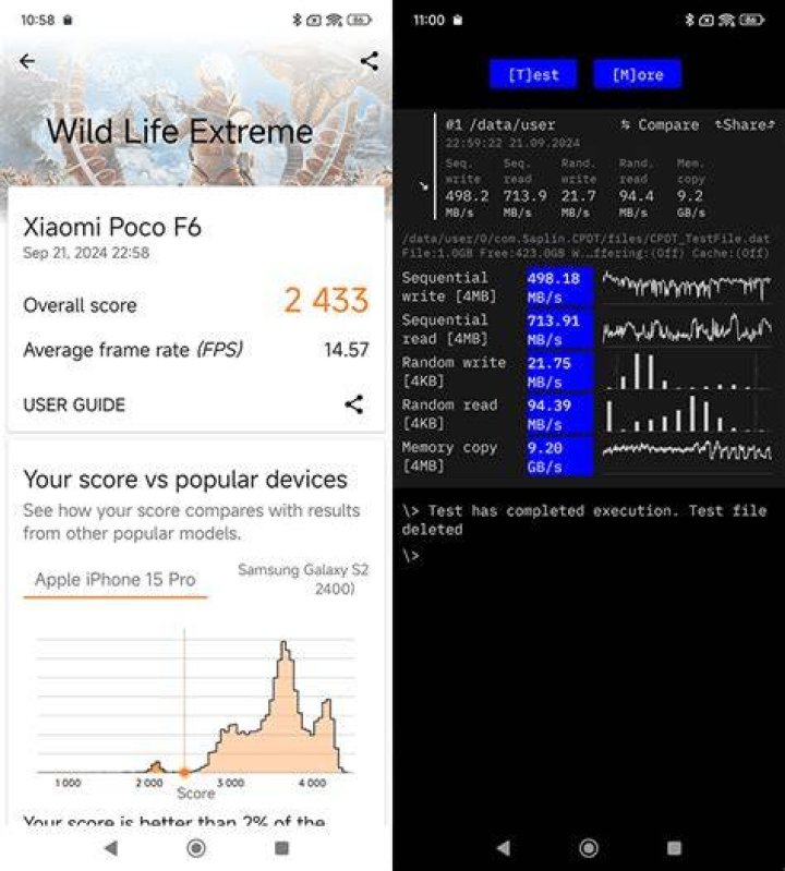 Poco X4 Pro 3DMark Wild Life
