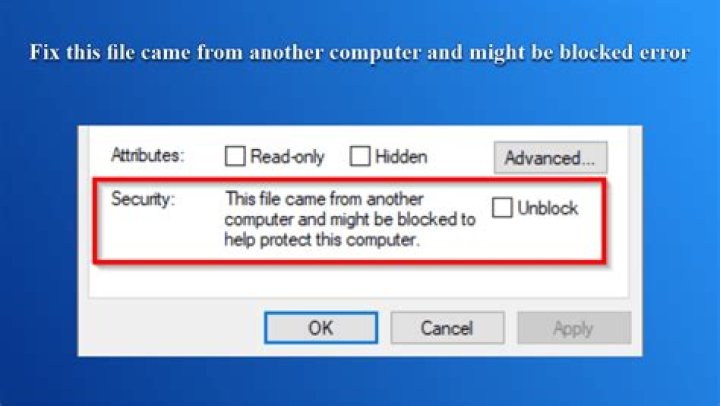 powershell administrator powershell this file came from another computer and might be blocked to help protect this computer windows 10