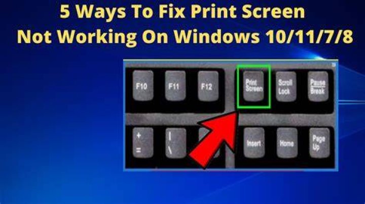 print screen not working windows 10