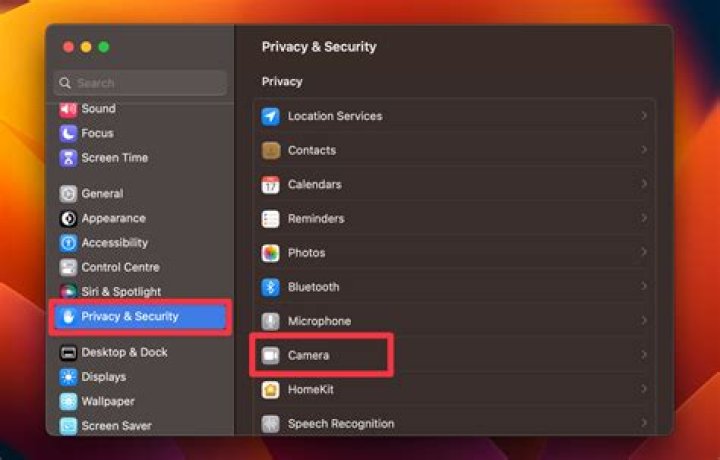 security & privacy window privacy settings macbook pro facetime hd camera not working