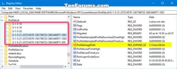 profileimagepath profileimagepath value registry Can't sign in with Microsoft account Windows 10