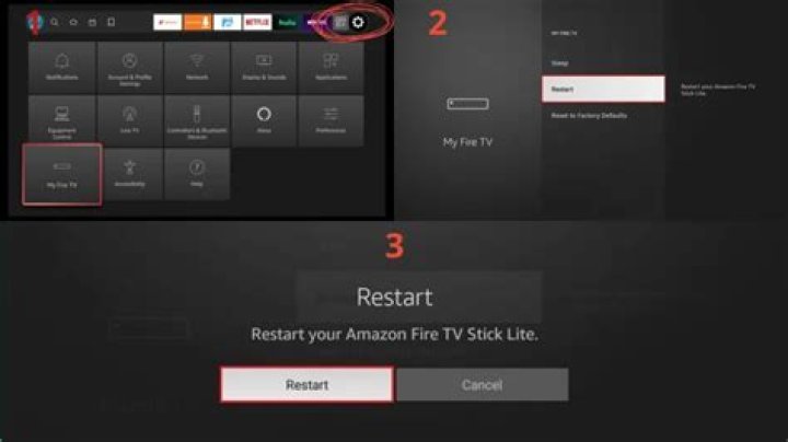 restart amazon fire TV restart the device amazon fire stick menu not loading